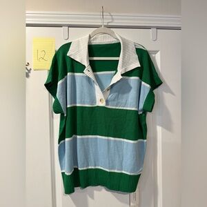 Color Block Sweater Top